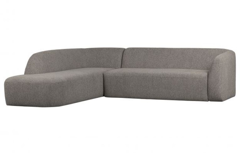Sloping Hoekbank Links Grijs Melange