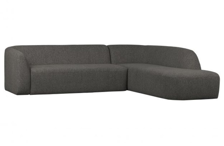 Sloping Hoekbank Rechts Grijs/zwart Melange