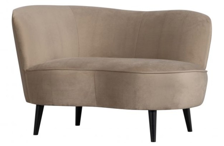 Sara Lounge Fauteuil Links Fluweel Khaki