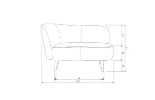 Sara lounge fauteuil links teddy off white