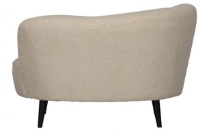Sara lounge fauteuil links teddy off white