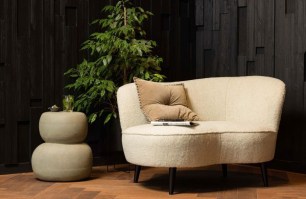 Sara lounge fauteuil rechts teddy off white