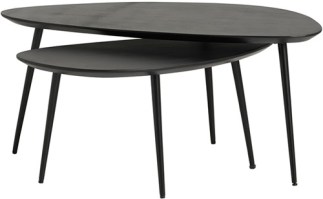 organische salontafel set black mango