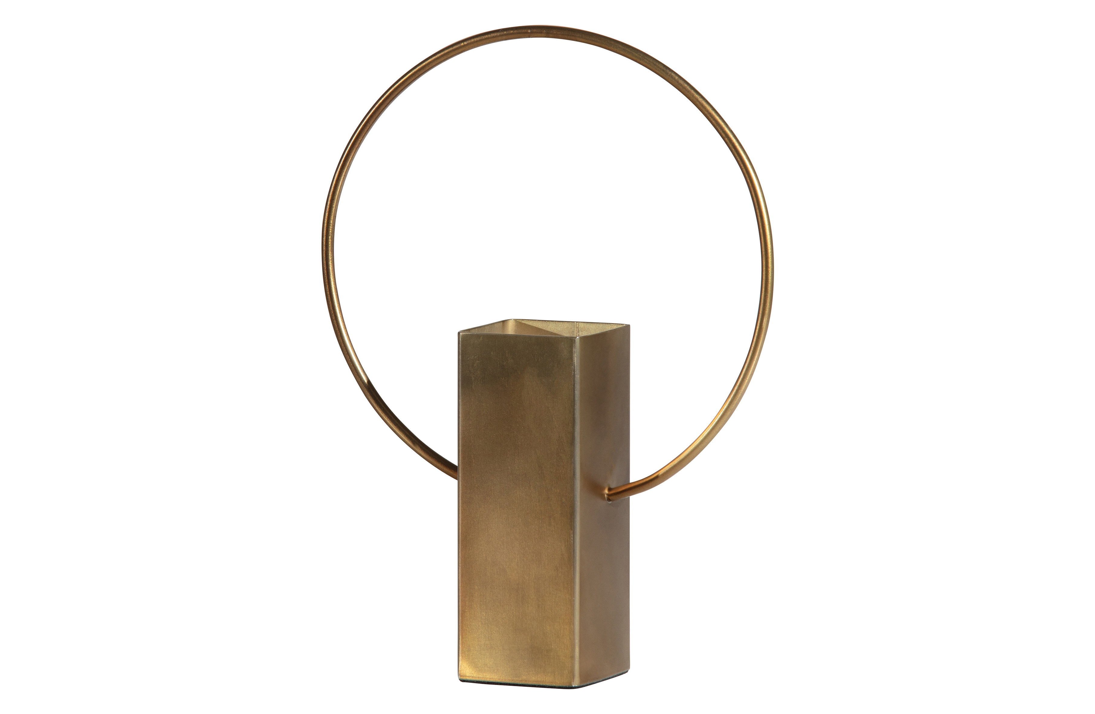 Ring vaas metaal antique brass 25cm bepurehome