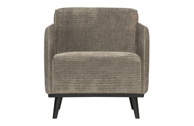 Statement Fauteuil Met Arm Brede Platte Rib Clay