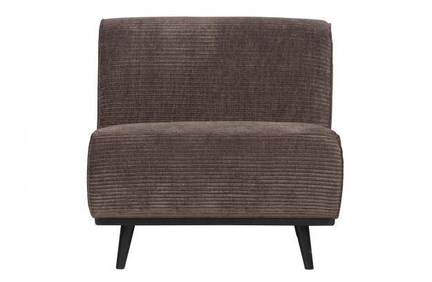 Statement Fauteuil Brede Platte Rib Taupe