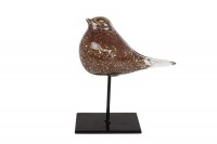 Sculptuur Blend op voet roze glas
