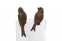 Sculptuur "Sitting bird" bruin 2 ass polystone