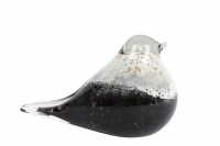 Sculptuur Swallow L zwart/wit glas 