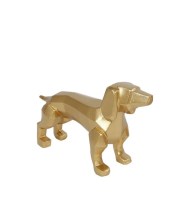 gouden teckel beeldje