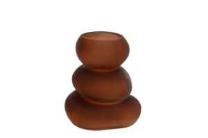 Vaas "Djembe" S bruin glas