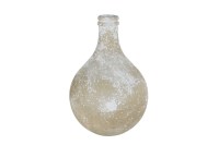 Vaas Garrafa  antique marble gold mat glas