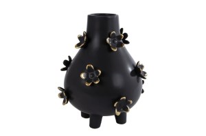 Vaas Fleur zwart/goud L