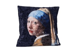 Velvet kussen meisje met de parel van Johannes Vermeer
