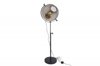 Staande lamp "Draad" verstelb. goud/zwart metaal 48x48x160cm