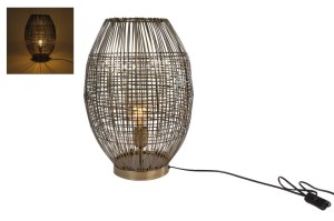 Tafellamp Wire L oud messing metaal