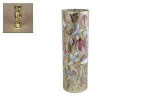 Sfeerverlichting LED glas met bloemen maat L
