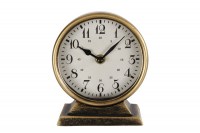Klok rond staand  S metaal 13x6,5x15cm