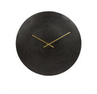 klok moon aluminium zwart L