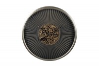 Radarklok "Stefan" zwart/goud 80x8,5x80cm