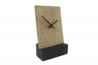 Klok square L oud goud aluminium