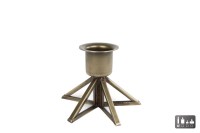 Kandelaar Sterre S oud goud glas/aluminium