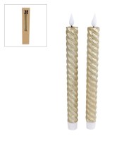 Kaars LED Moving Light goud swirl