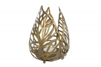 Windlicht "Leaf" L goud