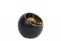 Theelichth "Pia" S goud/zwart 