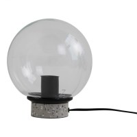 HV Glazen lamp met terrazzo voet-17x21cm