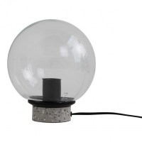 HV Glazen lamp met terrazzo voet-17x21cm