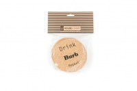HV 6 kurkonderzetters met quotes-10x10cm