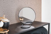 HV Wandplank met spiegel Zwart-21x22x35 cm