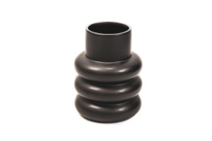 HV Bubbel Vaas Mat Zwart - 12x16cm