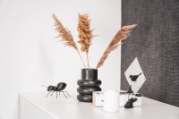 HV Bubbel Vaas Mat Zwart - 12x16cm