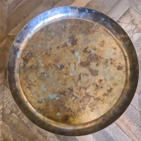 Messing dienblad met koper touch
