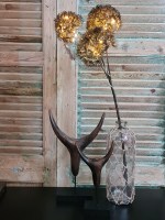 Berenklauw / heracleum met verlichting koper 80 cm