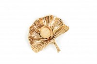 HV Gingko -Waxinelicht- Goud-17x15x3,5cm