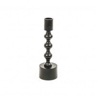 HV Bubbel Kandelaar Zwart - M - 6x6x20cm