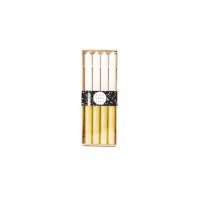 HV 4 Kaarsen- Wit/goud - 2x25 cm