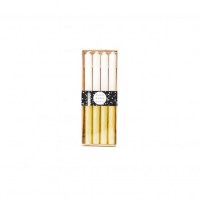 HV 4 Kaarsen- Wit/goud - 2x25 cm