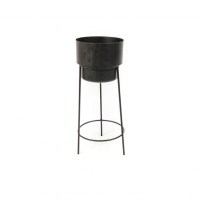 HV Plantenpot Zwart- 18x18x40cm
