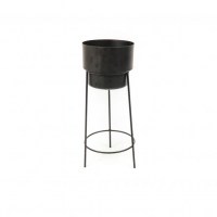 HV Plantenpot Zwart- 18x18x40cm