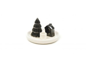 HV Kandelaar Kerstboom/Huisje - Zwart
