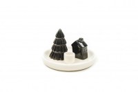 HV Kandelaar Kerstboom/Huisje - Zwart