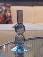 HV Bubbel Kandelaar - Smokey - 9x16cm