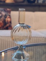 HV Bubbel Kandelaar - Amber - 8x18cm