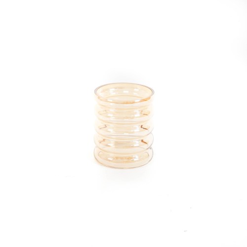 HV Bubbel Vaas S - amber - 12,5x15cm
