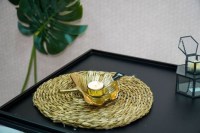 HV Gingko -Waxinelicht- Goud-17x15x3,5cm
