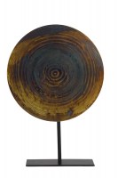 Ornament op voet Ø40x56 cm GARAS vurig brons-mat zwart